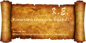 Konstantinovics Enikő névjegykártya