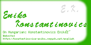 eniko konstantinovics business card